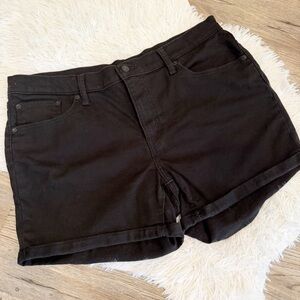 Levi’s Denim Mid Length Shorts Black Jean 34 14 Summer Spring